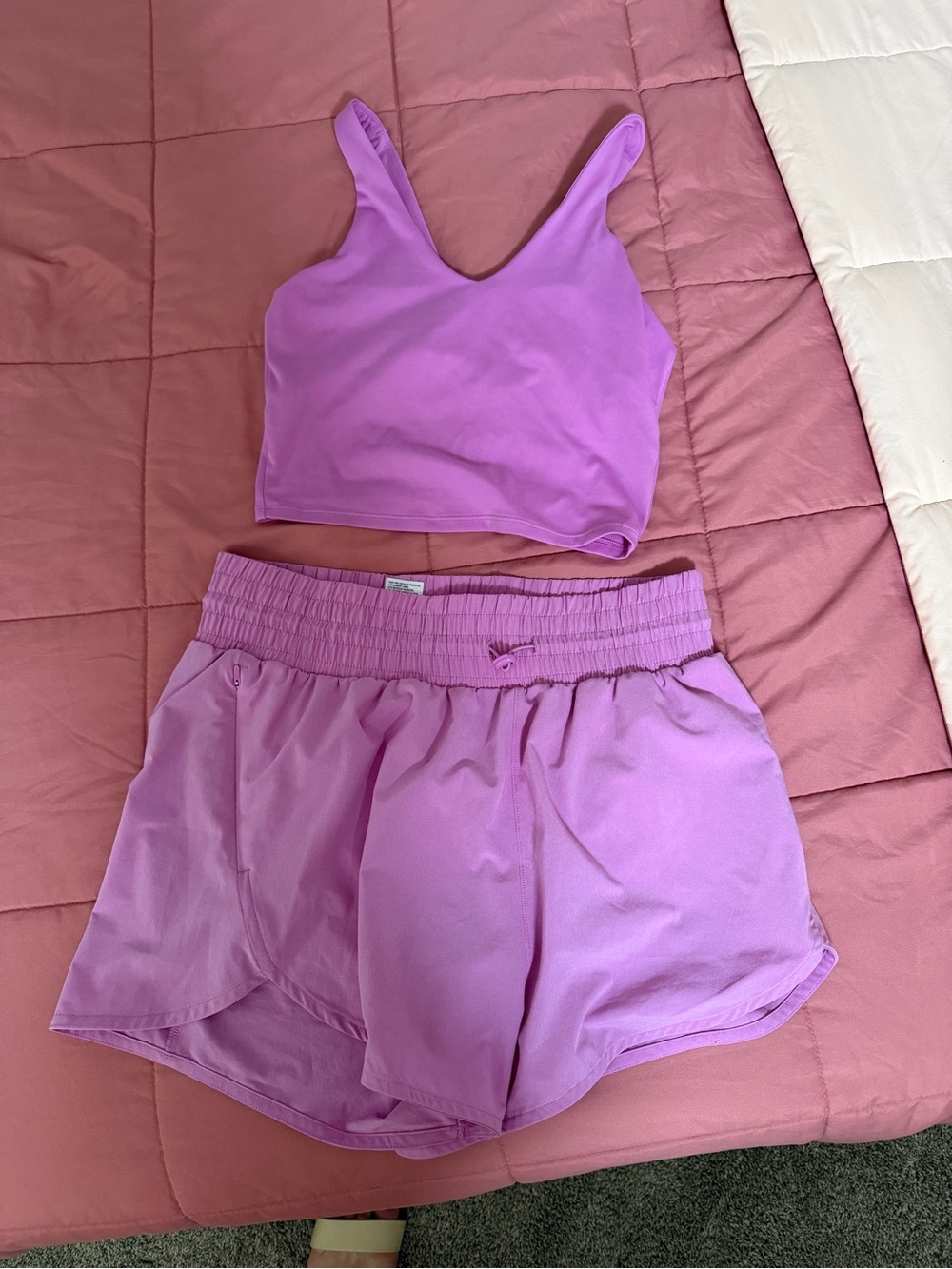 Matching All In Motion workout set: shorts and tank top / sports bra